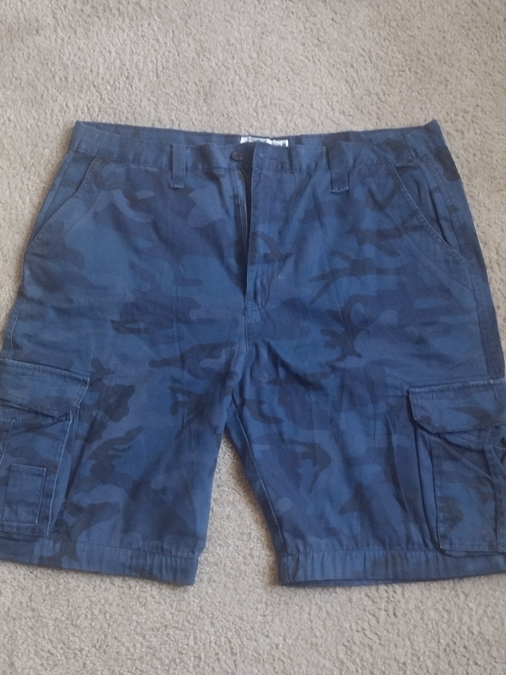 Men's Blue Camo Cargo Shorts